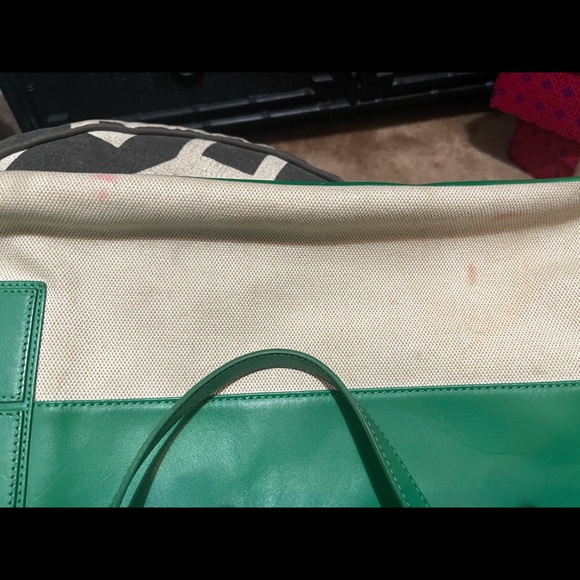 Tory Burch shoes 8/12 and tote green and white - Picture 7 of 7